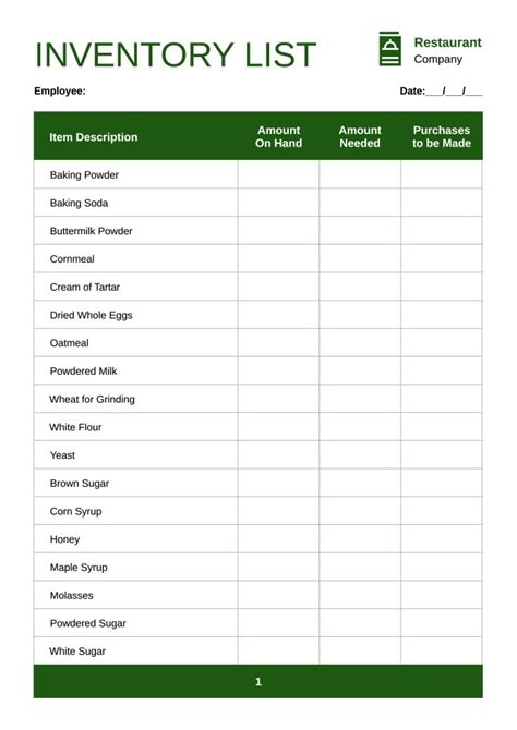 Edit And Download This Simple Inventory Checklist Template