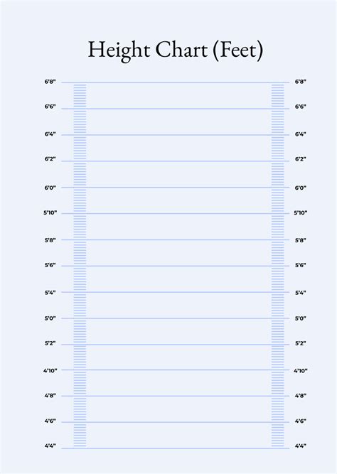 Editable Height Chart Templates In Pdf To Download