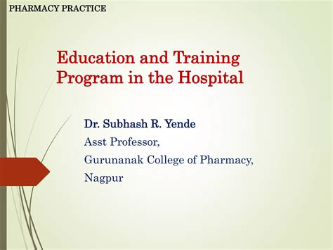 Education And Training Program In The Hospital Pptx Education And Training Program In The Hospital Pptx