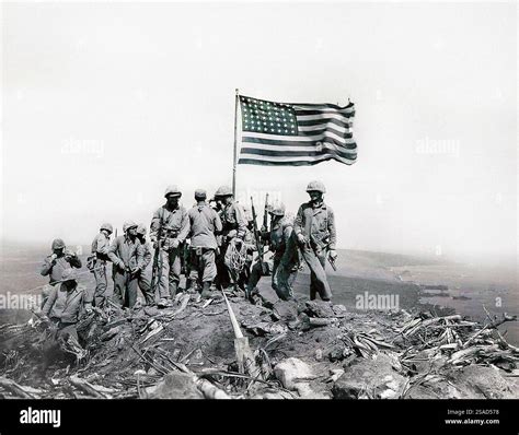 Eighty Years Ago Today On February 23 1945 Us Marines Planted The American Flag Atop Mount Suribachi After Securing The Summit During The Battle Of Iwo Jima Eighty Years Ago Today On February 23 1945 Us Marines Planted The American Flag Atop Mount Suribachi After Securing The Summit During The Battle Of Iwo Jima