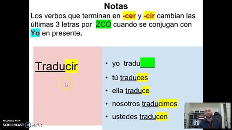 El Presente De Verbos Cer Y Cir Youtube El Presente De Verbos Cer Y Cir Youtube