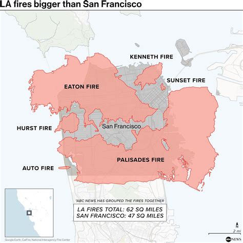 Elapses Size Of San Francisco La Fires Carve Mark On History Abc News Elapses Size Of San Francisco La Fires Carve Mark On History Abc News