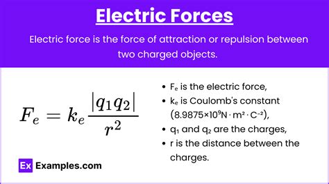 Electric Force Definition Equation Examples Lesson Study Com