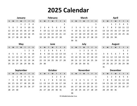 Electronic Printable Calendar 2025 Calendar Printable Electronic Printable Calendar 2025 Calendar Printable