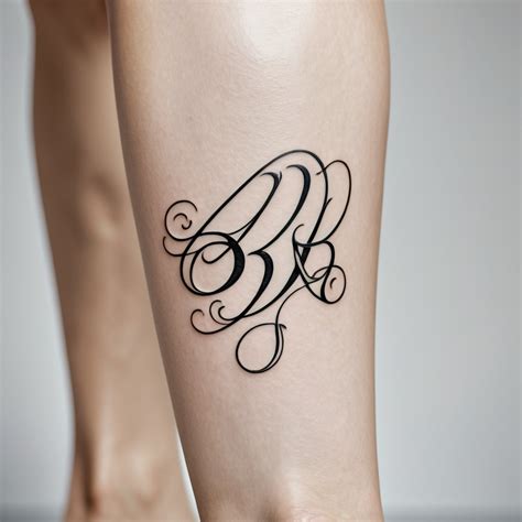 Elegant Cursive Tattoo Design Stable Diffusion Online
