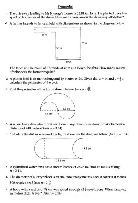 Elimu Perimeter And Circumference Elimu Perimeter And Circumference