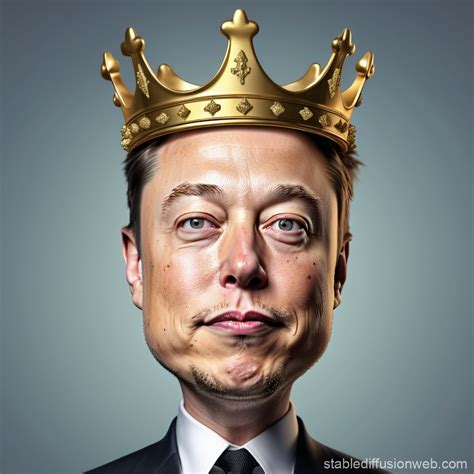 Elon Musk With Golden Crown And Toad Stable Diffusion Online