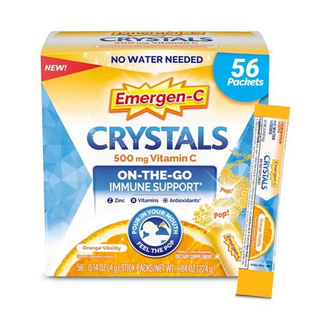 Emergen C Kidz Crystals On The Go Immune Support Supplement With