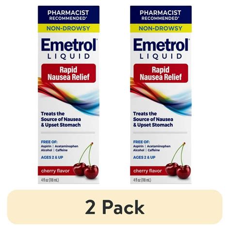 Emetrol Nausea And Upset Stomach Relief Liquid Medication Cherry 4