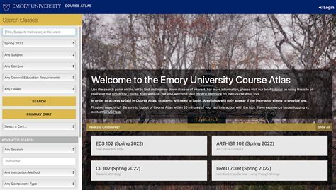 Emory University Course Atlas Guide