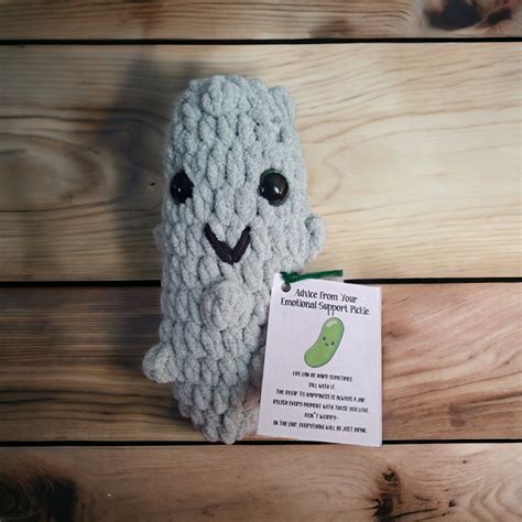 Emotional Support Pickles Crochet Pickles Knitted Pickles Happy