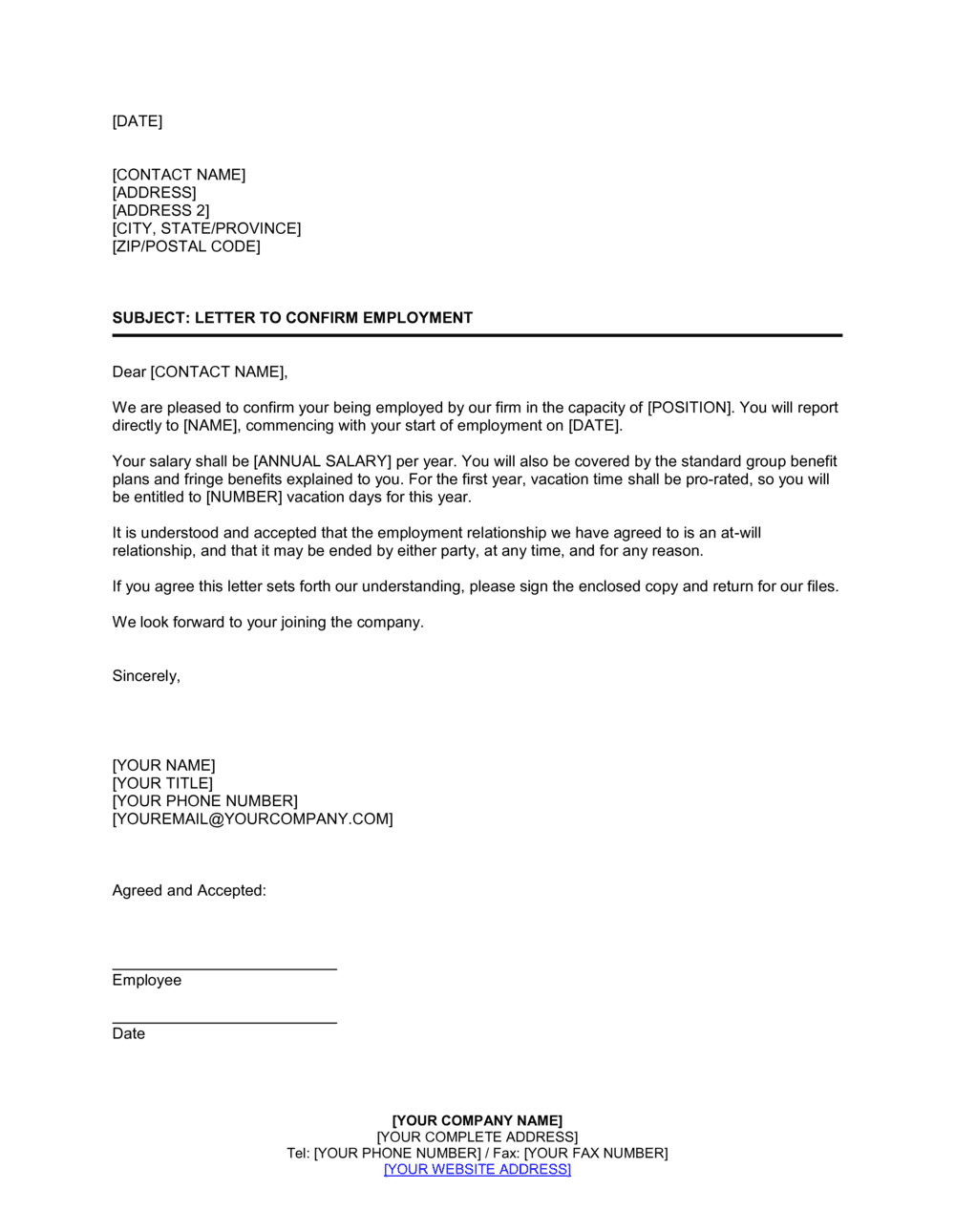 Employment Offer Letter In Singapore Download Legal Template Docx