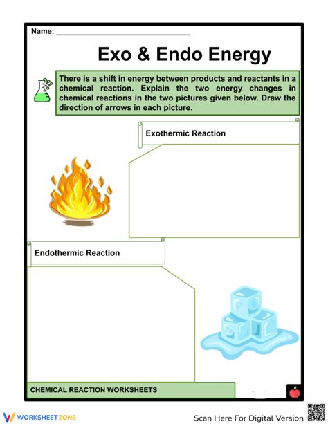 Endothermic Exothermic Reactions Worksheet