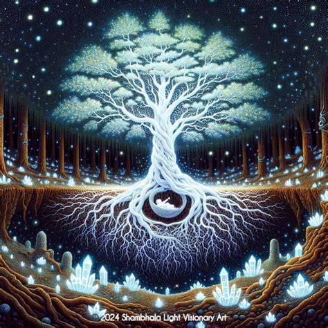 Entwined Within The Serene Embrace Of The Universe Our Spirits Are Cradled By The Roots Of Everlasting Love Where Peace Flourishes And Protection Is Boundless Here In The Heart Of Eternal Compassion