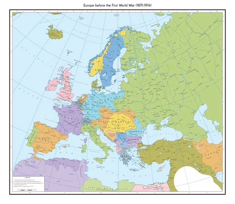 Europe Map Before WW1