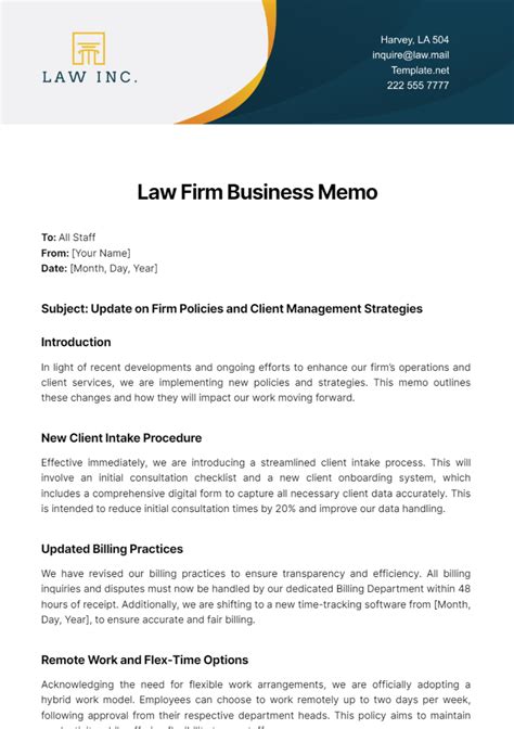Example Memo For A Law Firm Example Memo For A Law Firm