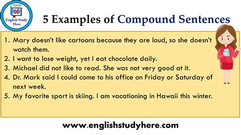 5 Compound Sentence Examples