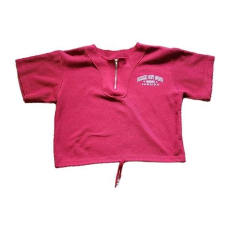 Exist Sports Line Tops Vintage 8S 90S Panama City Beach Crop Top