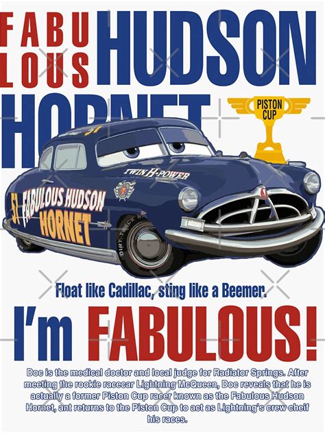 Fabulous Hudson Hornet Sticker For Sale By Supernerdyfan Redbubble