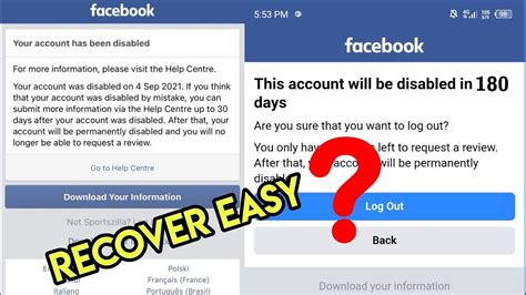 Facebook How To Recover Facebook Account Disabled 180 Days Facebook