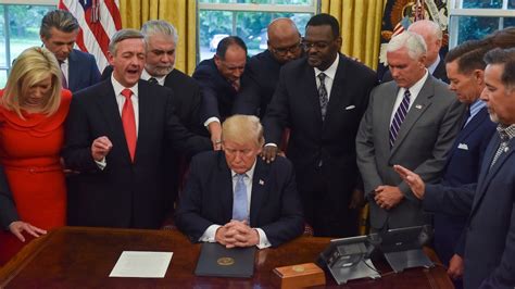 Faith Leaders Put Hands On Trump And Pray