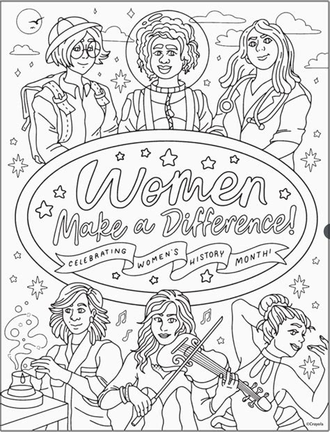 Famous Women In History Coloring Pages Women History Month Coloring Pages