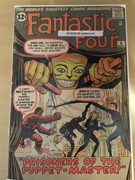 Fantastic Four 8 Vg Fn 1St Appearance Puppet Master Amp Alicia Masters