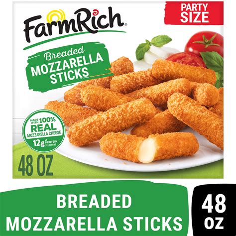 Farm Rich Breaded Mozzarella Cheese Sticks 8 1 5 Lb Bags Farm Rich Appetizers Rich S Usa