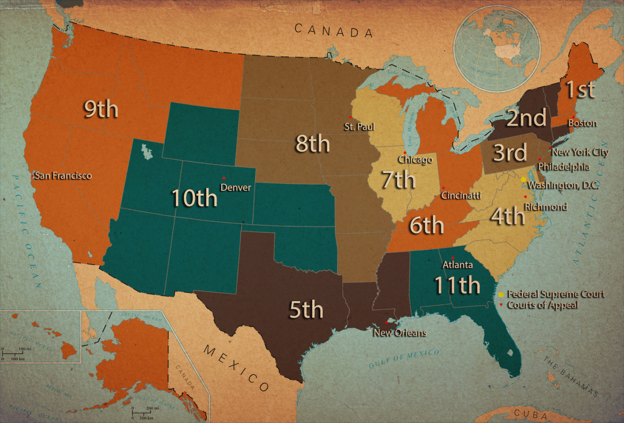 Federal Circuit Court Map