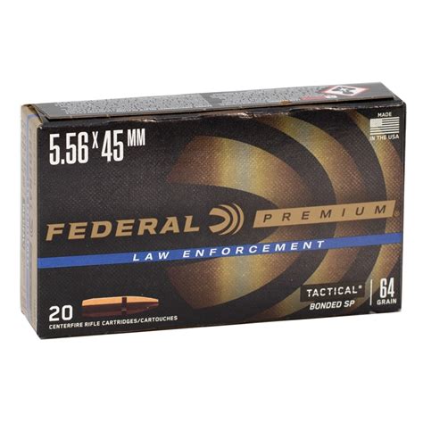 Federal Law Enforcement 5 56X45mm Ammo 64 Grain Bonded Soft Point Le556t4 Federal Law Enforcement 5 56X45mm Ammo 64 Grain Bonded Soft Point Le556t4