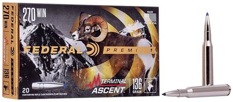 Federal Premium Terminal Ascent 270 Win Rifle Ammo High Plains Cattle