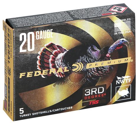 Federal Third Degree Turkey Load 12Ga 3 5 2Oz 5 6 7 Shot 5 Round Box Mgw