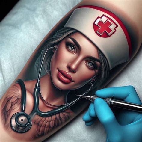Female Nurse Tattoo Designs Calaverastattoos Com