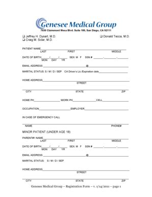 Fillable Online Genesee Medical Group Fax Email Print Pdffiller Fillable Online Genesee Medical Group Fax Email Print Pdffiller