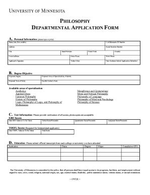 Fillable Online Philosophy Umn Philosophy Department Degree Programs