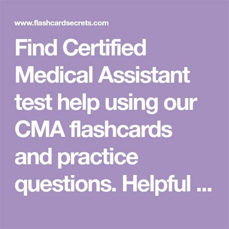 Find Certified Medical Assistant Test Help Using Our Cma Flashcards And Find Certified Medical Assistant Test Help Using Our Cma Flashcards And