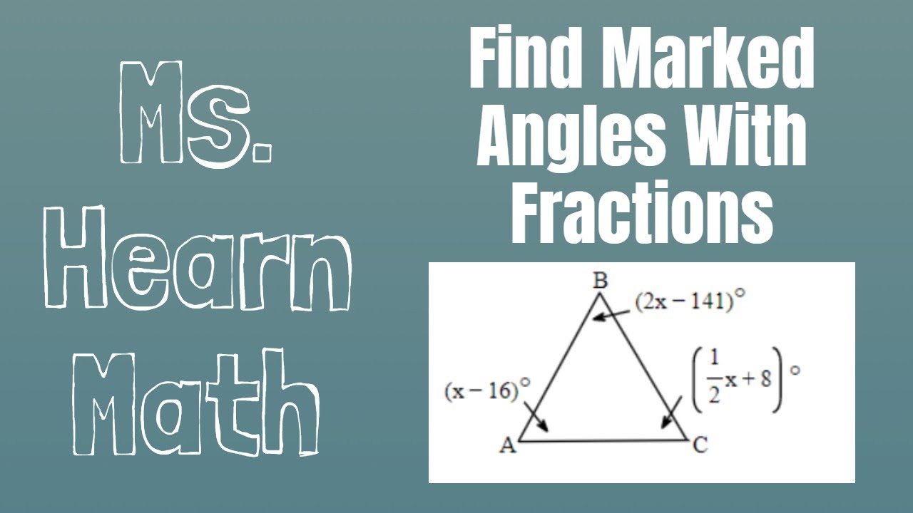 Find The Measure Of Each Marked Angle Youtube