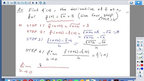 Finding Derivative Of Function 4 Steps Process Youtube Finding Derivative Of Function 4 Steps Process Youtube