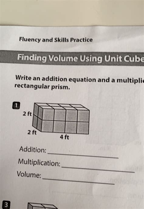 Finding Volume Using Unit Cubes Addition Finding Volume Using Unit Cubes Addition