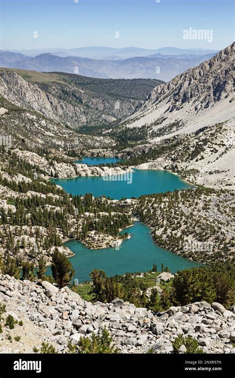 First Lake Second Lake And Third Lake Of The North Fork Of Big Pine