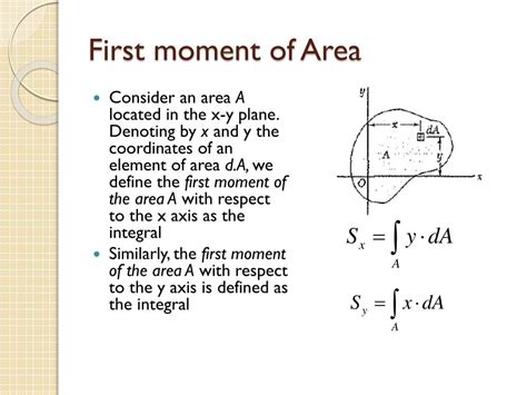 First Moment Of Area