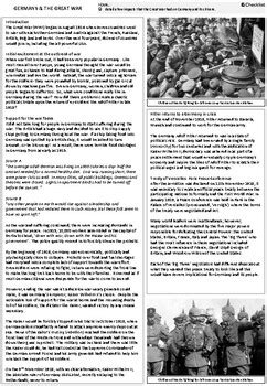 First World War Amp Germany By Sisskind Tpt First World War Amp Germany By Sisskind Tpt