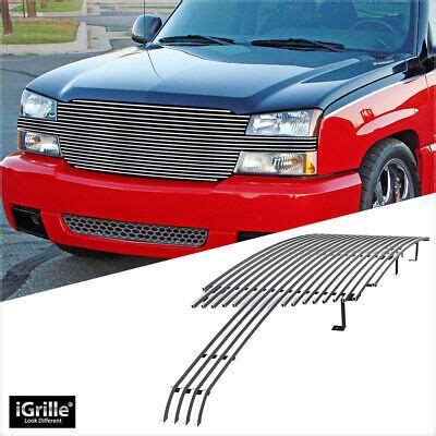 Fits 2002 2006 Chevy Avalanche 2003 2004 Silverado 1500 2500 3500 Billet Grille Ebay Fits 2002 2006 Chevy Avalanche 2003 2004 Silverado 1500 2500 3500 Billet Grille Ebay