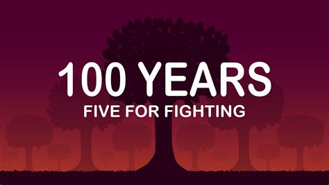 Five For Fighting 100 Years Lyric Video Youtube