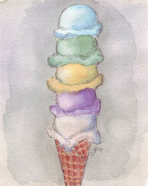 Five Scoops Ice Cream Cone By Johanna Pabst Lupon Gov Ph