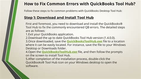 Fix Common Problems And Errors With The Quickbooks Desktop Tool Hub Fix Common Problems And Errors With The Quickbooks Desktop Tool Hub