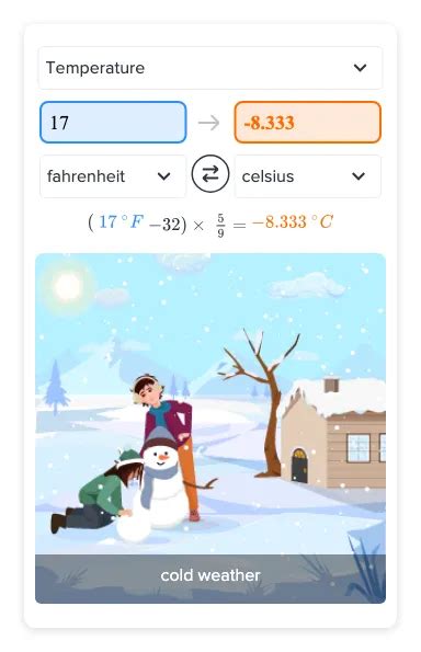 Flexi Answers Convert 17 Degrees Fahrenheit To Celsius Ck 12 Foundation