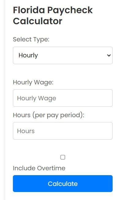 Florida Paycheck Calculator Master Your Payday
