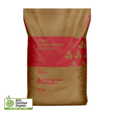 Flour Bakers Sg White Unbleached Organic Wgm 12 5Kg Terra Madre