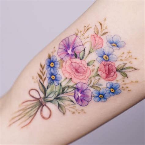 Flower Bouquet Tattoo